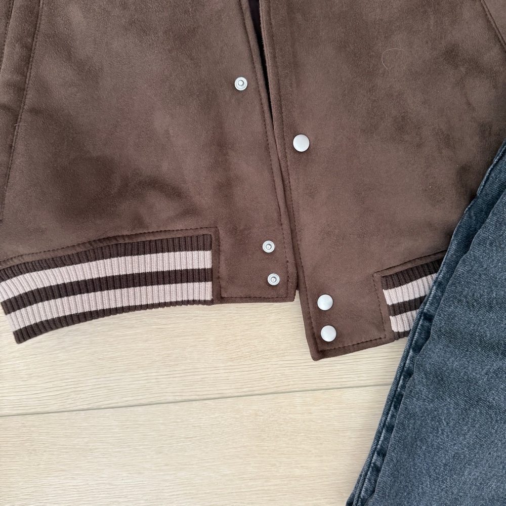 Abercrombie Men’s bomber jacket brown size medium - Picture 4 of 4